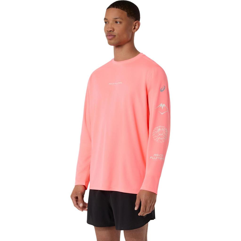 Running Wear FUJITRAIL LOGO LS TOP 2011D525 700 XL [ASICS] Men's (SUN CORAL)