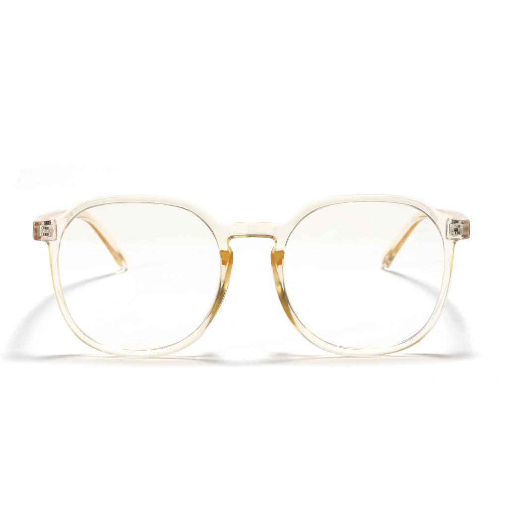 Xunge Large-Frame Glasses 82272 Round Face-Covering Flat Glasses For Women, College Wind Face-Covering Goggles For Men