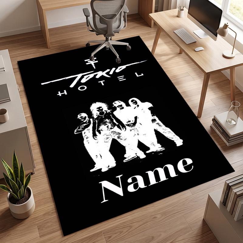 Tokio Hotel (1) Personalized Name Office Carpet Stylish Decor for Living Room Bedroom Kitchen