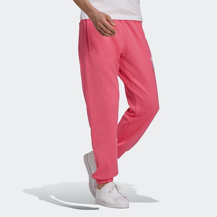Adidas Originals Lace-Up Running Sweatpants Men Bottoms Semi-Fluorescent-Pink H09342