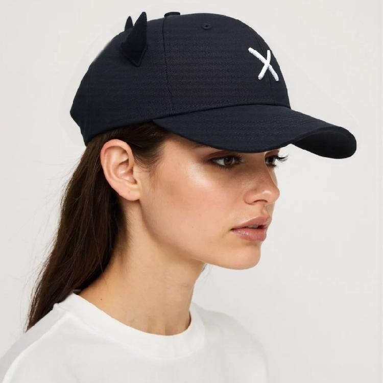 Vintage Embroidery Baseball Hat Horn Letter Sport Hat Adjustable Unisex Outdoor Sports Hat Idol Outfit
