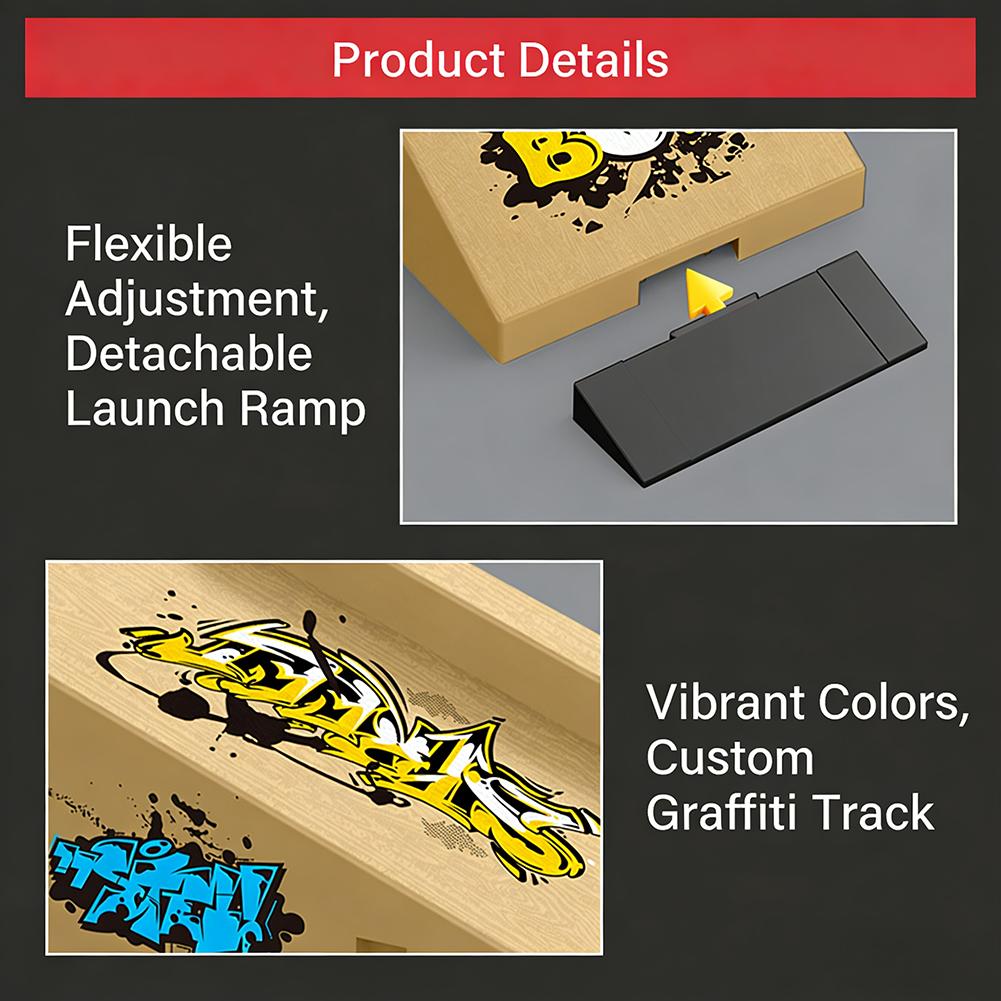 Finger Skateboard Skate Park Set Obstacle Course Professional Fingerboard Realistic Simulation Portable Practice Set