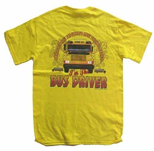 

School Bus Driver Short Sleeve T-Shirt Transporting Precious Cargo-XXXL Yellow S