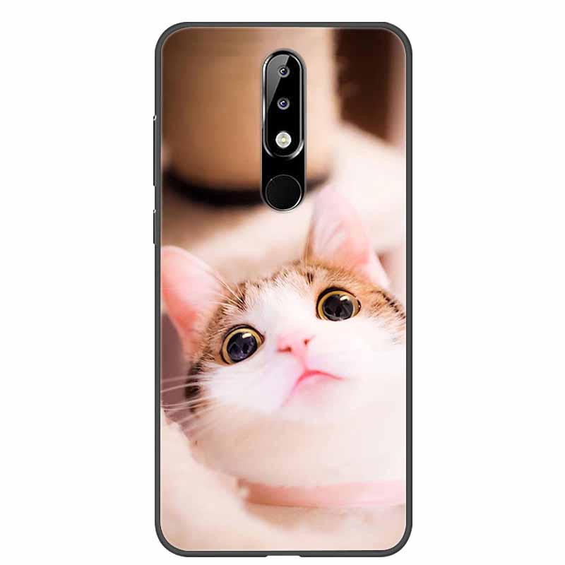 Per Nokia 6.1 Plus Custodia Adorabile Morbido Silicone Cartone Animato Gatto TPU Custodie per Telefono per Nokia X6 Copertura 6.1Plus Carina Coque per NokiaX6 Guscio