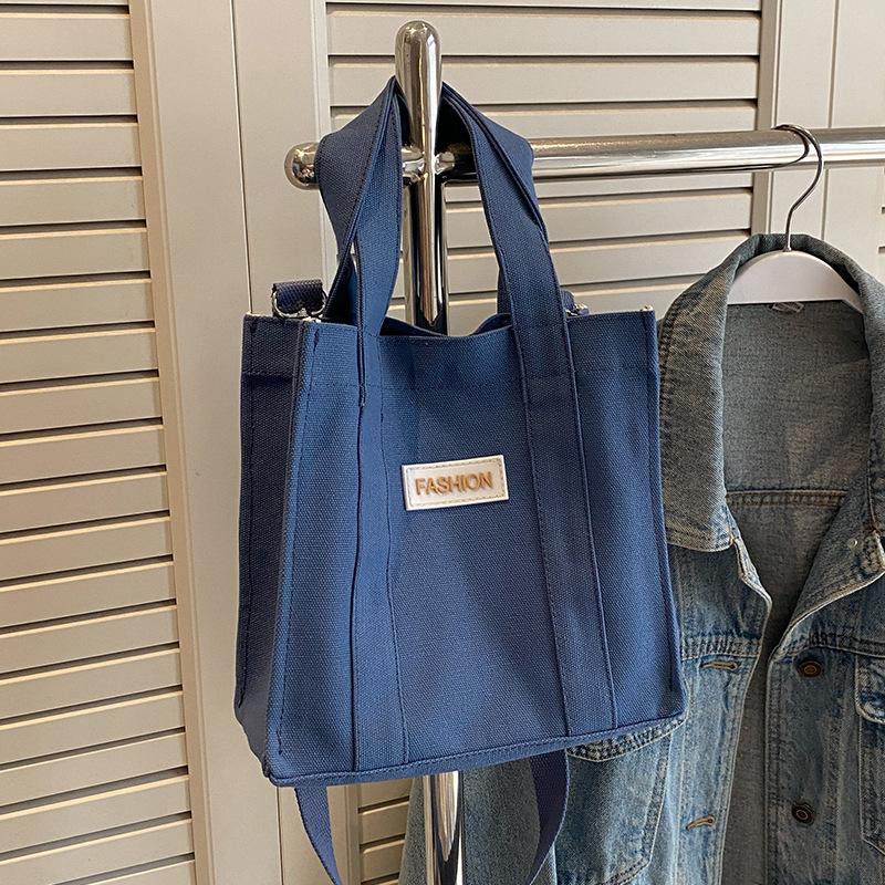 Niche Canvas Bag New Fashionable Portable Women's Small Square Bag Korean Version Versatile One-shoulder Crossbody Bag