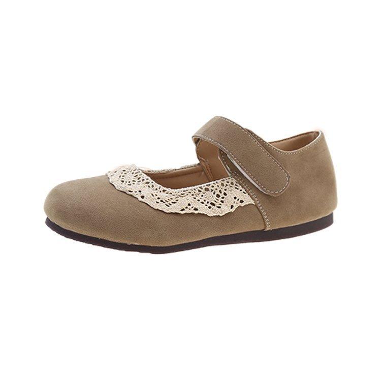 [Yushilai] Flat-bottomed Velcro Loafers Women's 2025 Spring New Fashion Round Head Light Mouth Sweet Single Shoes