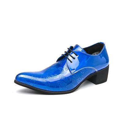 Scarpe Uomo Vernice Tacco Alto Scarpe Elevatorate Multicolore Oxford Maschili Punta Acuta Scarpe Formali Festa di Matrimonio Taglia Grande 37-48