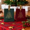 10pcs Christmas Tree Pattern Candy Bags Party Favors Xmas Candies and Cookies Presents Merry Christmas Boxes with Leather Handle