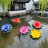 1pc EVA Artificial Lotus Flowers with Lily Pads - Floating Foam Pond Plants for Aquarium, Pool, Water Garden Decoration