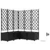Garden Planter Set 5 Pcs Black 120 X 120 X 142 Cm Plastic