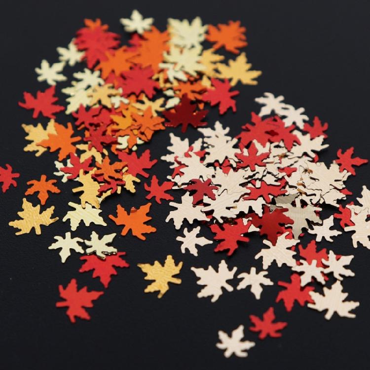 Sequins Fall Leaves Holographic Flakes Manicure Body Sequins Foil Ornaments
