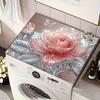 1Pcs Rubber Drying Mat With  Pink Rose Print For Coffee Shop Restaurant Kitchen Carpet Tableware Durable Diatom Mud Table Mat Pet Mat Coffeeware