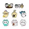 Chiikawa Usagi Metal Brooch - Cute Cartoon Badges for Bags & Accessories Collection
