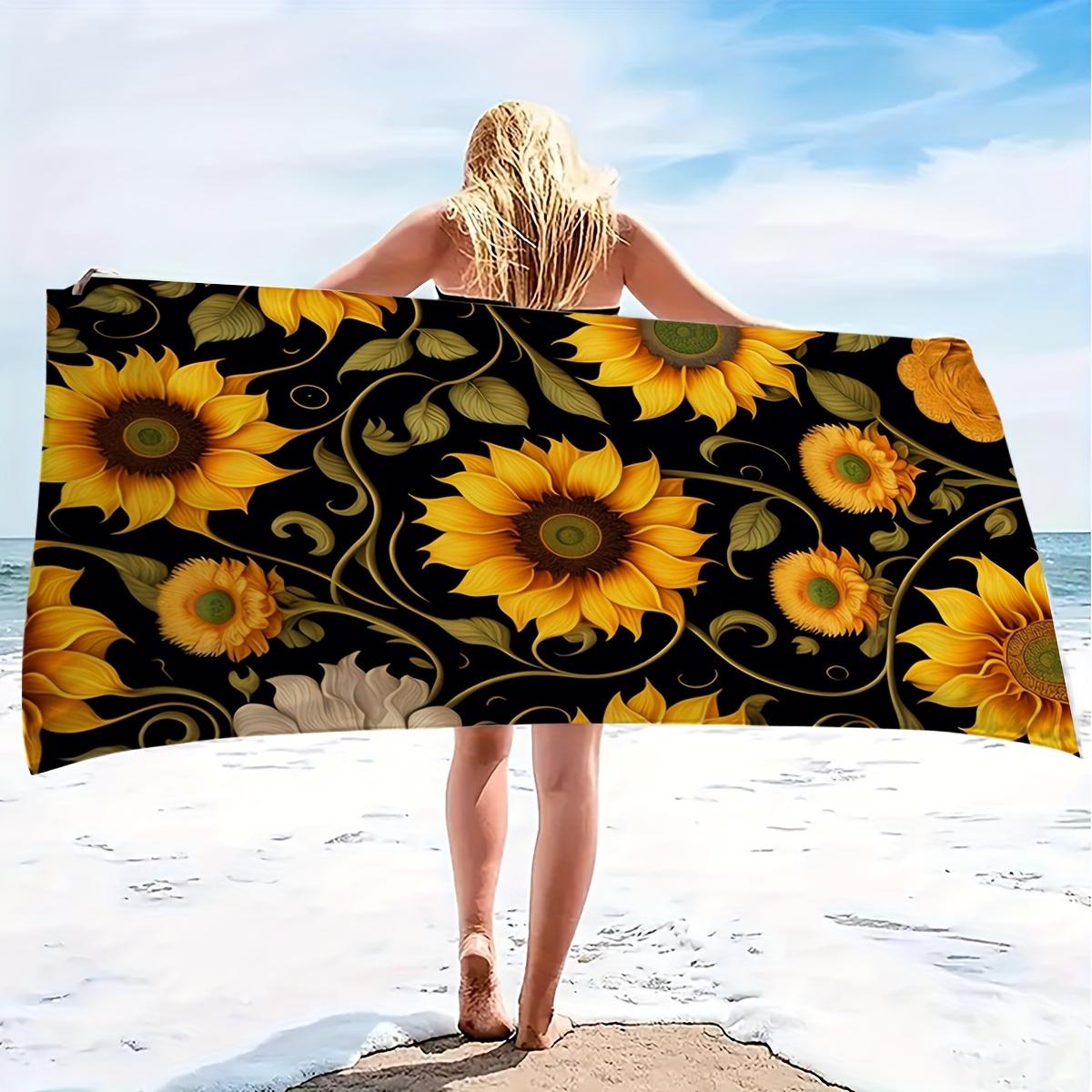 

Super Soft Sunflower Beach Towel – Quick-Dry Microfiber, 250gsm, Lightweight Travel Towel for Beach, Yoga, Picnic, Fall Theme W30*H60(CM)