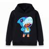 Kids Boys Girls Cartoon Shark Hoodie Cute Animal Cosplay Pullover Casual Lightweight Long Sleeve Sweatshirt for Toddlers