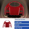 3Pcs Red Carbon Fiber Car Inner Reading Light Panel Civer For Mini Cooper 07-10