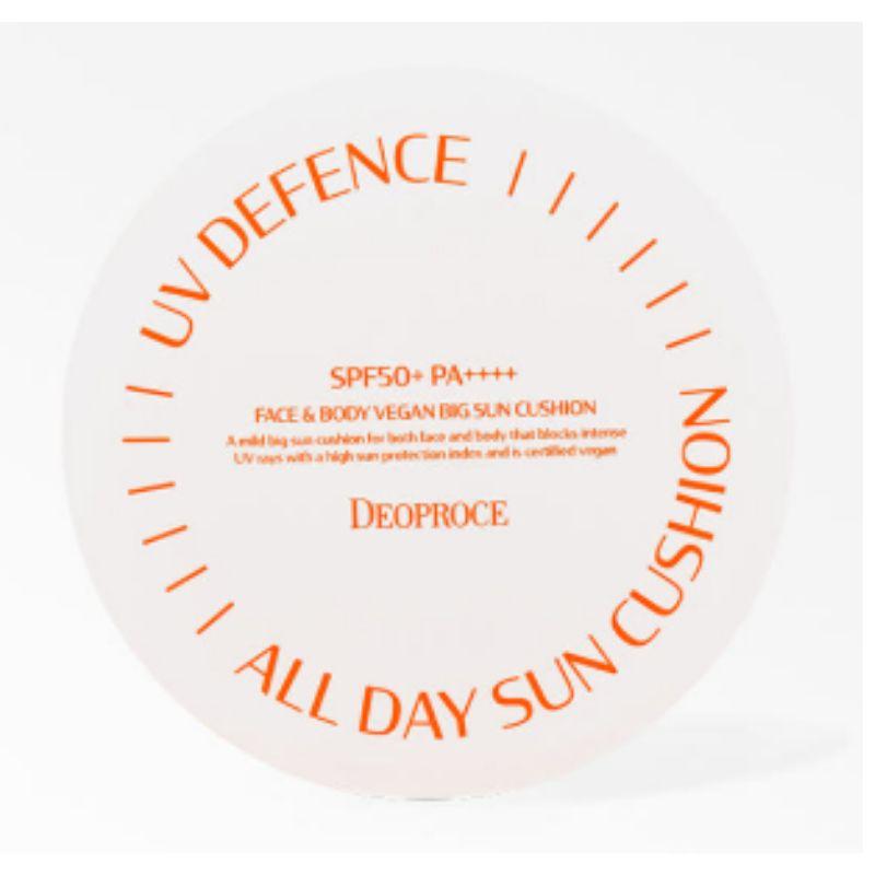 DEOPROCE Vegan UV Defense All Day Sun Cushion SPF50+ PA++++ 25g – Brightening, Wrinkle Care & UV Protection