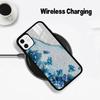 Blauer Schmetterling Meereswelle Für IPhone17 16 15 14 13 12 11 Plus Pro Max Plus Kabelloses Ladegerät Handyhülle
