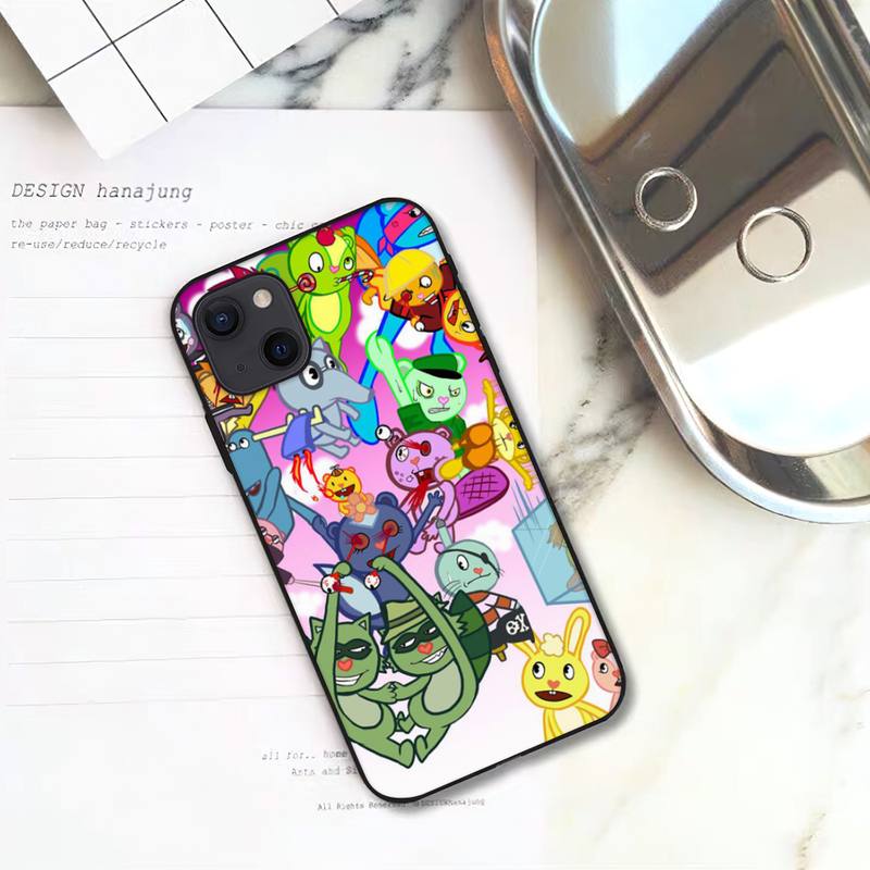 Happy Tree Friends Phone Case For iPhone 11 12 Mini 13 14 15 Pro XS Max X Plus SE XR Shell