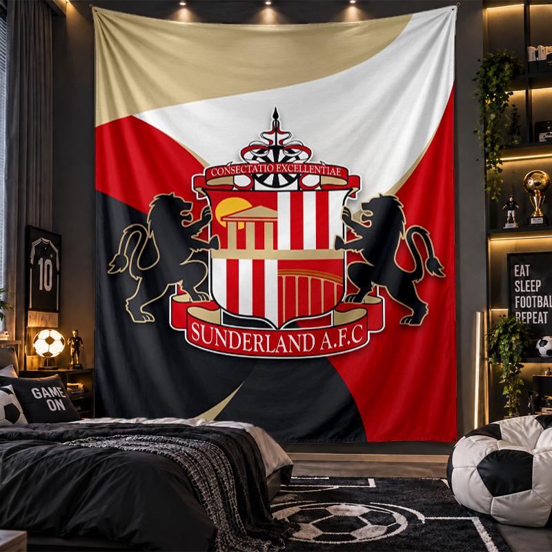 Wall Hanging Tapestry Sunderland Football Print Cloth for Living Room Bedroom Home Decor