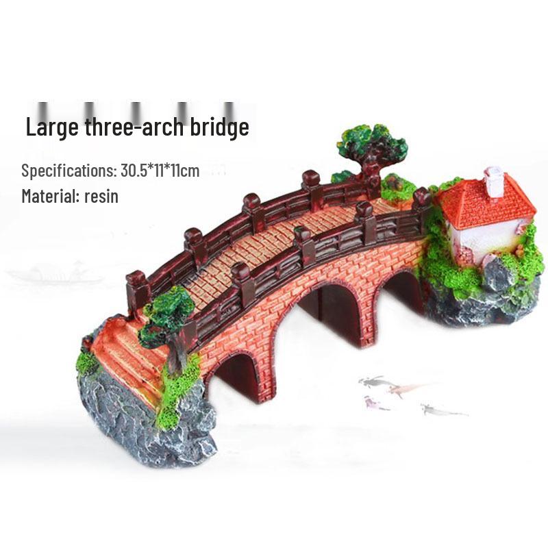 Aquarium Deko Set: Künstliche Felsbrücke & Felslandschaft für Aquariengestaltung