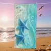 1pc Ocean Plastic Art Creation Theme Beach Towel, Ocean Festival Beach Towel, Soft, Absorbent,Collective Unconscious Ocean