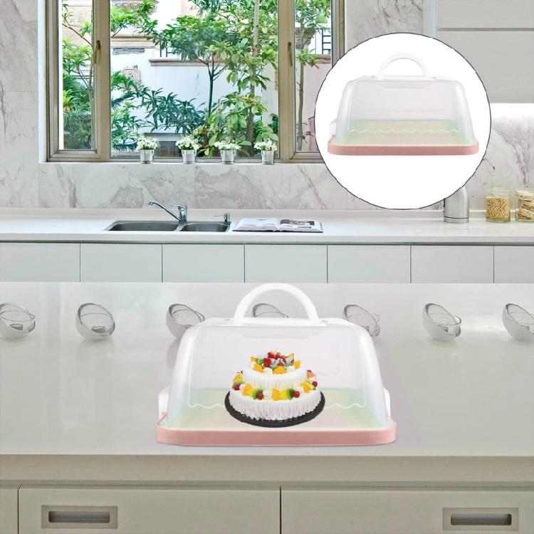 Plastic Food Storage Box For Cakes Cookie Snacks Portable Design Dessert Container Clear Lid Home Outdoor Use