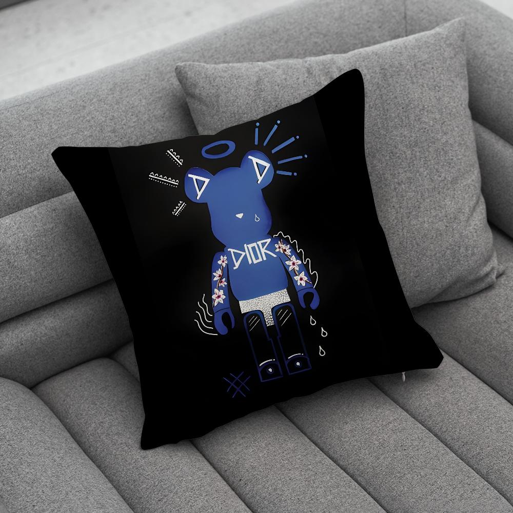 Fashion B-BearbrickS Toy Pillow Case Soft Cushion Cases for Farmhouse Sofa Decor Home Decorations and Protector