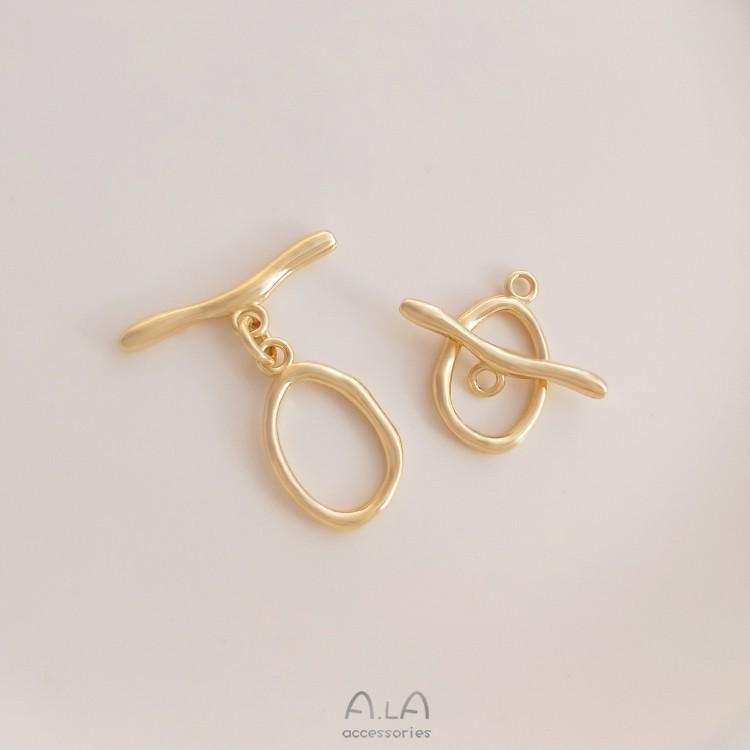 14K Gold-Filled Irregular Multi-Rhombus OT Buckle DIY Bracelet/Necklace Connector.