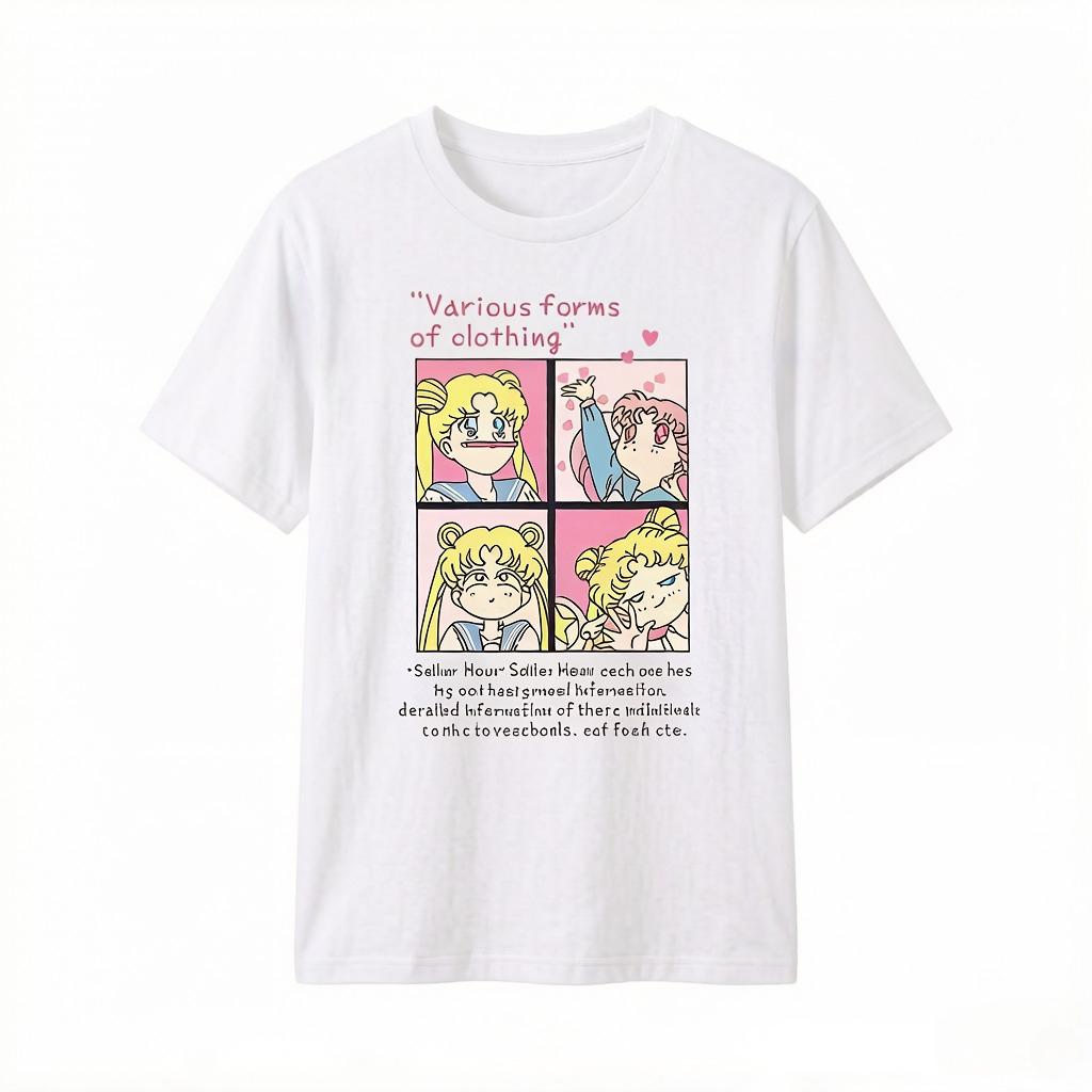 

Pretty Girl Version of The Handsome Warrior Print T-shirt Suitable for Both Men and Women for The Summer S