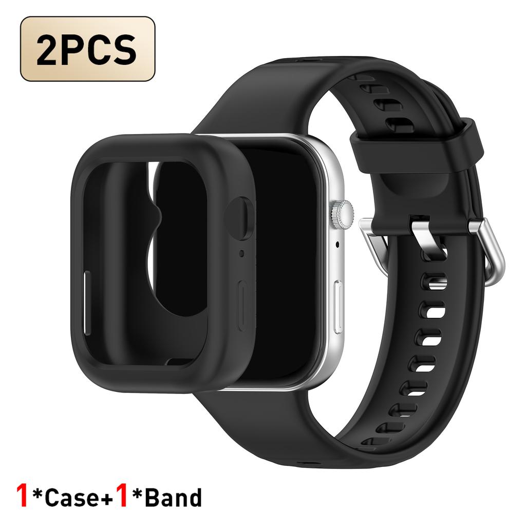 2pcs Protective Case + Strap Set for Huawei Watch Fit3 Quick-Release Sport Band Soft Anti-Fall Breathable Cover Lightweight