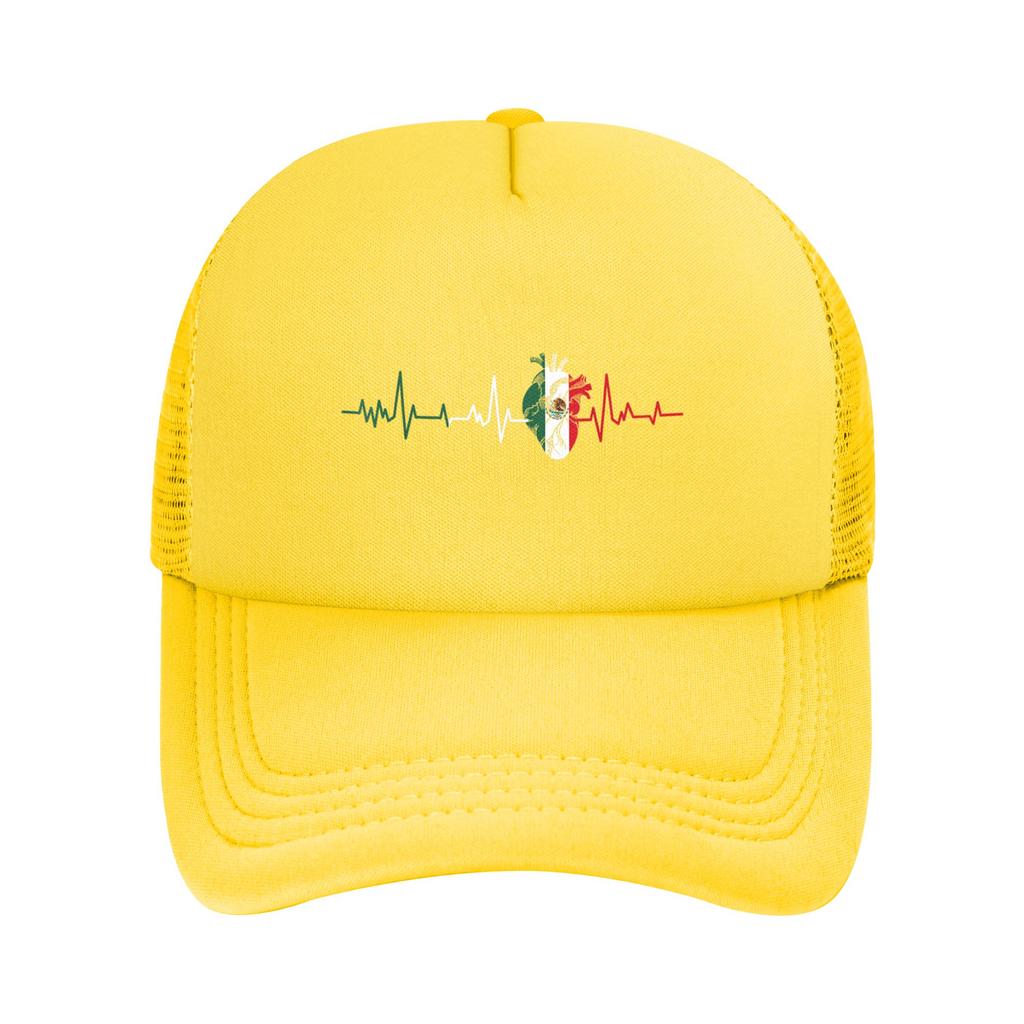 Mexico Flag Heartbeat Mexican Casquette Unisex Outdoor Hats Adjustable Snapback Hat New Baseball Caps