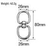 8-Shaped Rotatable Metal Buckle: Universal Nickel-Plated Hardware for Luggage and Backpack Straps