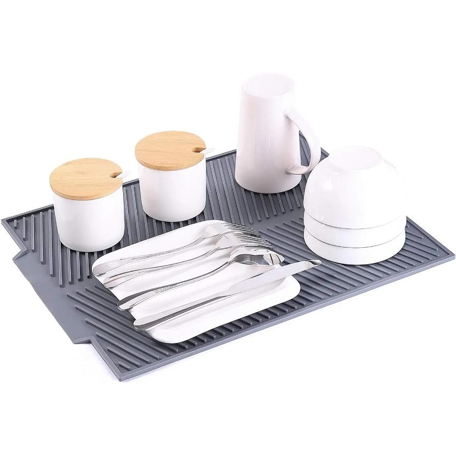 Silicone Dish Draining Mat Silicone Dish Draining Mat Kitchen Pans Washing Up Drying Board Pad Drainer Tray Dish Draining Mat