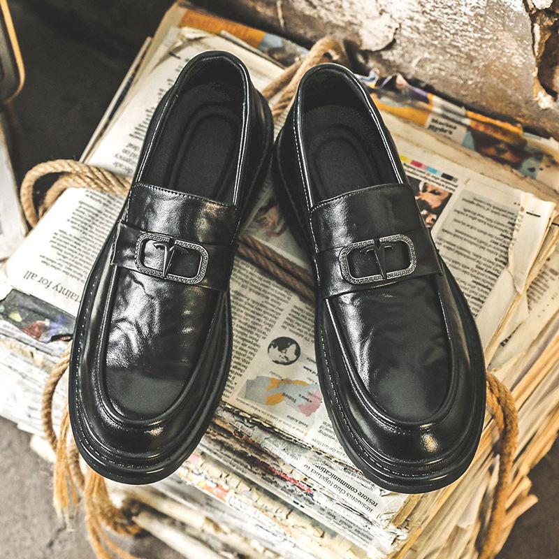 Leather Shoes Men'S Business Dress Trendy British Large Size Men'S Shoes Lazy Shoes One Pedal Men'S Casual Shoes 3518-J