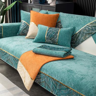 Light Luxury High-end Chenille Sofa Cushion, All-season Anti-slip Modern Simple Sofa Cover Cloth Backrest Towel