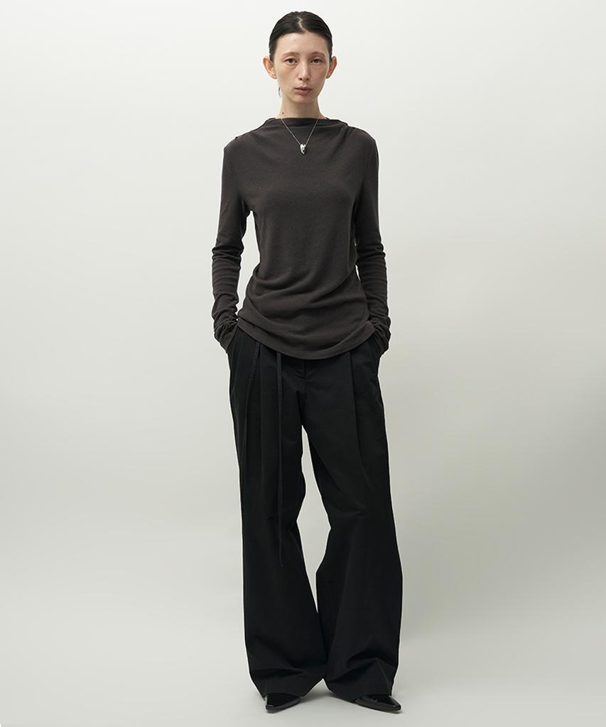 Leopeusaideuhwaiteulabel Grace Tuck Pants Crow