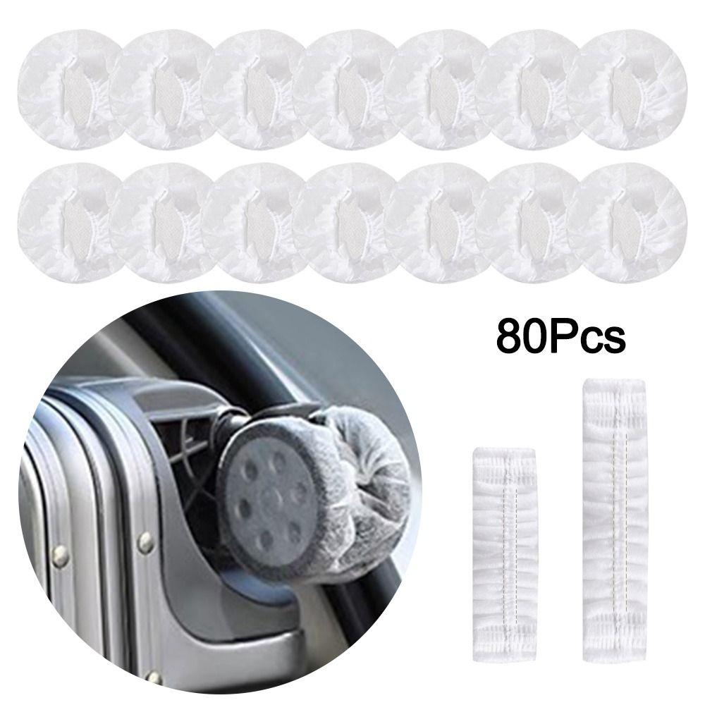 

80Pcs Anti-slip Wheels Cover Elastic Trolley Box Casters Cover Table Leg Cover Luggage Accessories