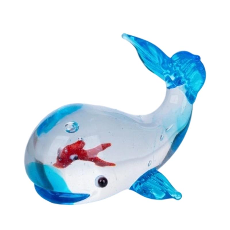 Glass Fish Tanks Figurines Collectibles Figurines Glass Fish Tanks Statue for Home Office Bedroom Aquarium Decorations