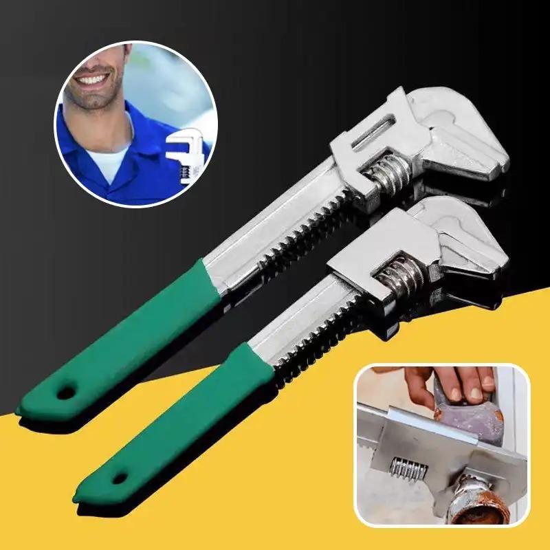 1PC Versatile F-Type Adjustable Wrench Right-angle Wrench Universal Key Ratchet Torque Pipe Spanner Plumbing Repair Hand Tools