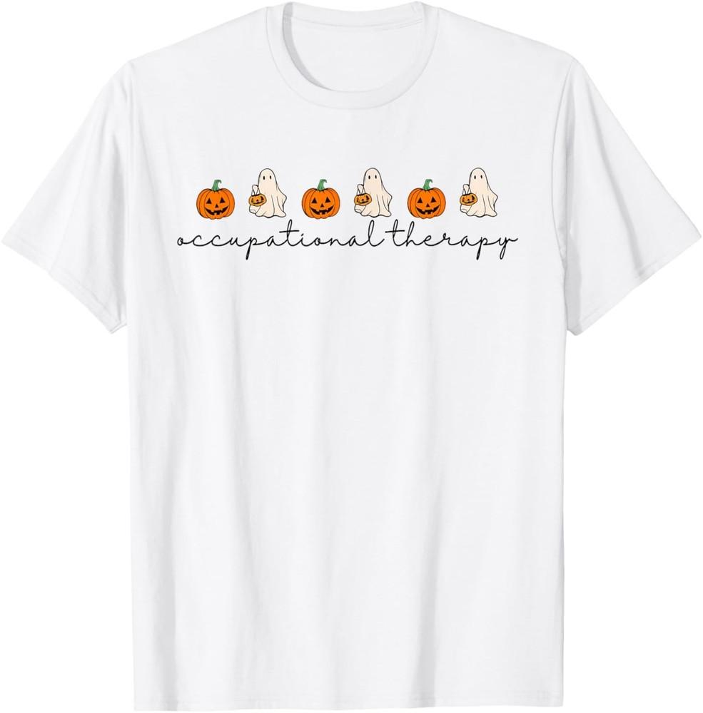 Halloween Occupational Therapy Cute Ghost Pumpkin OT Gift T-Shirt  Unisex T-Shirt S