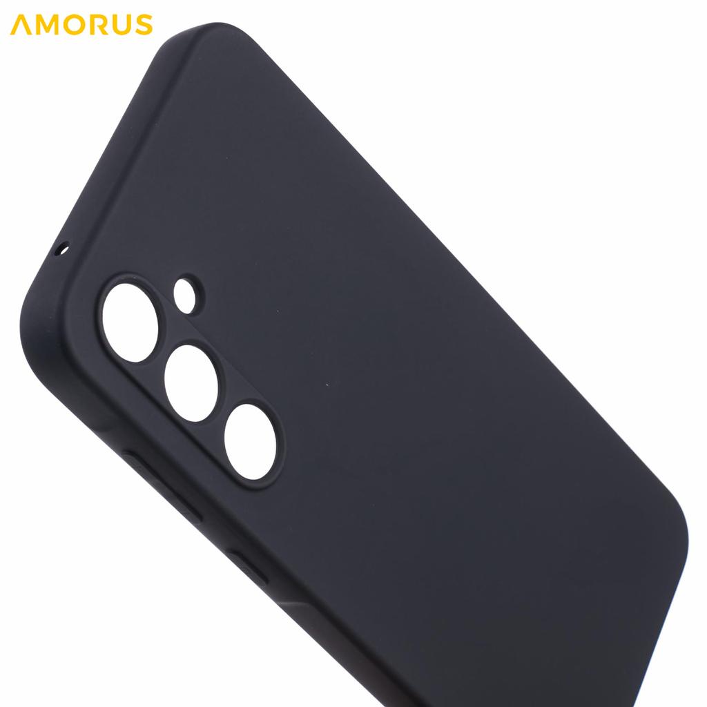 AMORUS Etui do Samsung Galaxy A55 5G Precyzyjne Wycięcia Wyściółka z Włókna TPU Odporne na Wstrząsy Pokrowiec na Telefon