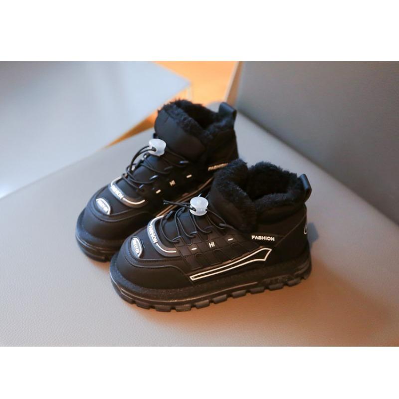 Girls' Cotton Shoes Winter New Cashmere Thickened Children's Sports Snow Boots Girls Warm Cotton Boots Big Children