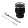 304 Stainless Steel Mate Cup  Double Wall Argentine Mate Gourd With Bombillas and Cleaning Brush