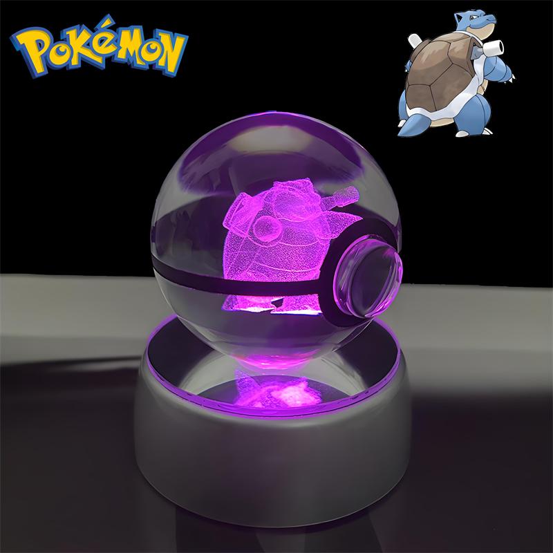 

Покемон 3D Хрустальный POKE BALL Фигурки Игрушки Снайви Драгонэйр Бластойз Венераур Милотик Райчу Ночник Светодиодная Лампа Основание Модели Куклы