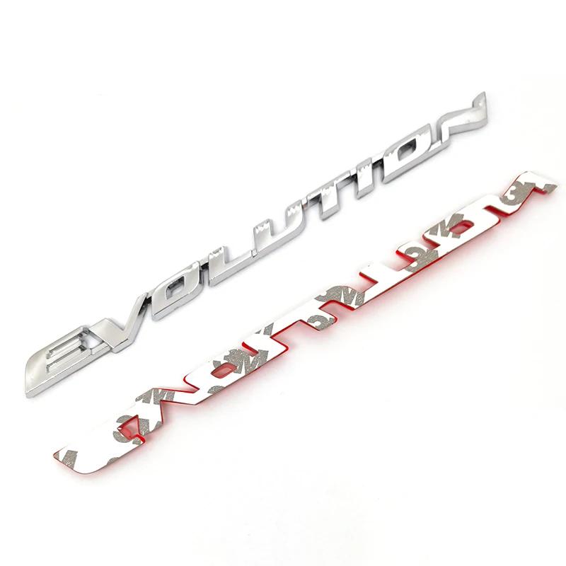 Cwlsev1 OTOKIT 1pcs EVOLUTION 3D ABS Car Rear Bumper Trunk Letter Emblem Sticker Badge Decal Car Styling for Mitsubishi Lancer EVO