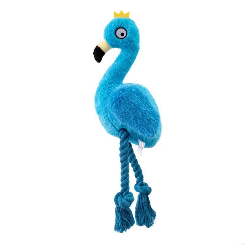 

Squeaky Flamingo Toy for Dog Cotton Rope Chew Resistant Interactive Dog Fetching Game Training Toy for Mental Stimulate J0MC синій
