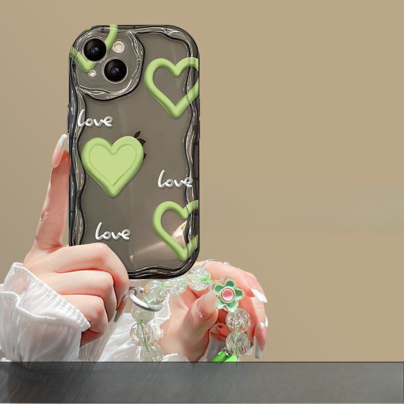 Lanț Verde Love Potrivit pentru Husă Telefon Mobil Huawei Mate30 Transparent Nova10/9 Honor 80/70pro Anti-cădere