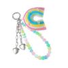 Lovely Heart Keychain Braided Rope Keyring Bag Charm Bag Pendant Star Car Keychain Rainbow Handbag Charm Decorations