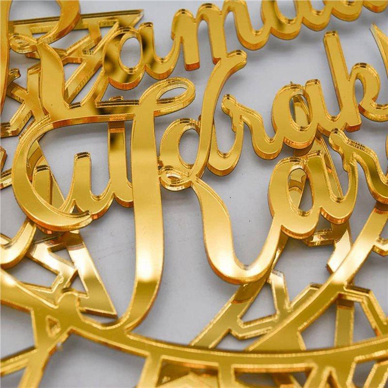 2Pcs Acrylic Eid Mubarak Table Decoration, Ramadan Moon Night Light, Ramadan Mubarak Decoration, Moon Star Ramadan